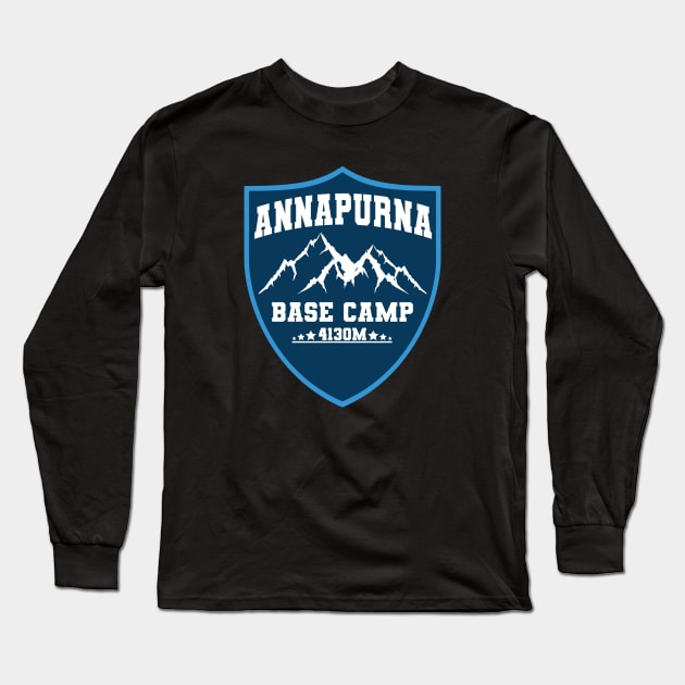 Annapurna Base Camp - Nepal Long Sleeve T-Shirt by Cute Pets Stickers